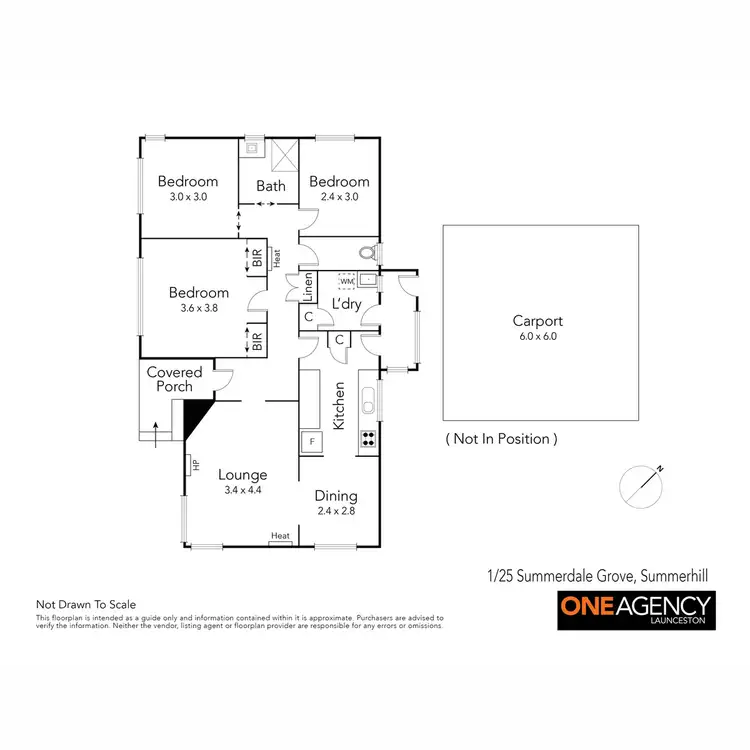 Floorplan of Homely unit listing, 1/25 Summerdale Grove, Summerhill TAS 7250