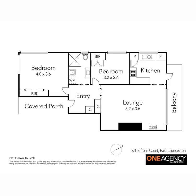 Floorplan of Homely unit listing, 2/1 Bifrons Court, East Launceston TAS 7250