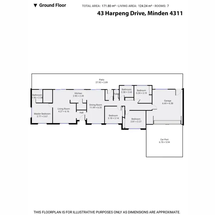 Floorplan of Homely house listing, 43 Harpeng Drive, Minden QLD 4311