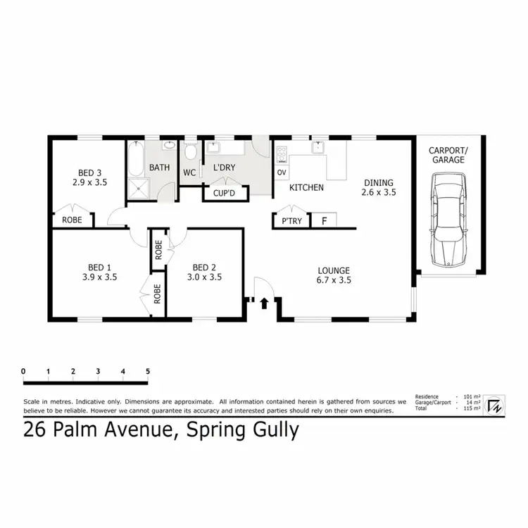 Floorplan of Homely house listing, 26 Palm Avenue, Spring Gully VIC 3550