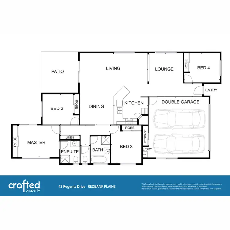 Floorplan of Homely house listing, 43 Regents Drive, Redbank Plains QLD 4301