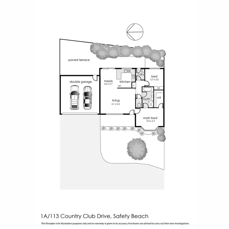Floorplan of Homely unit listing, 1A/113 Country Club Drive, Safety Beach VIC 3936