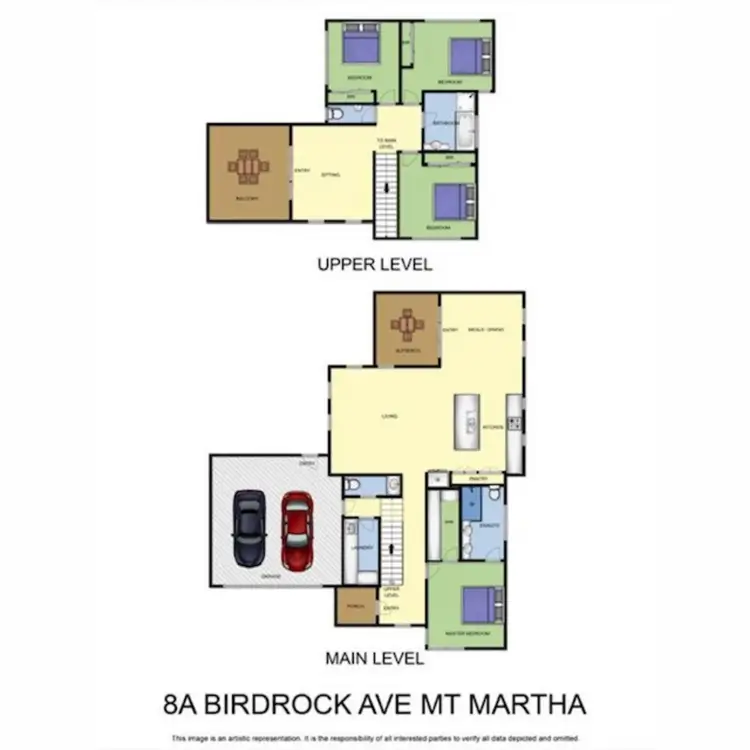 Floorplan of Homely townhouse listing, 8a Birdrock Avenue, Mount Martha VIC 3934