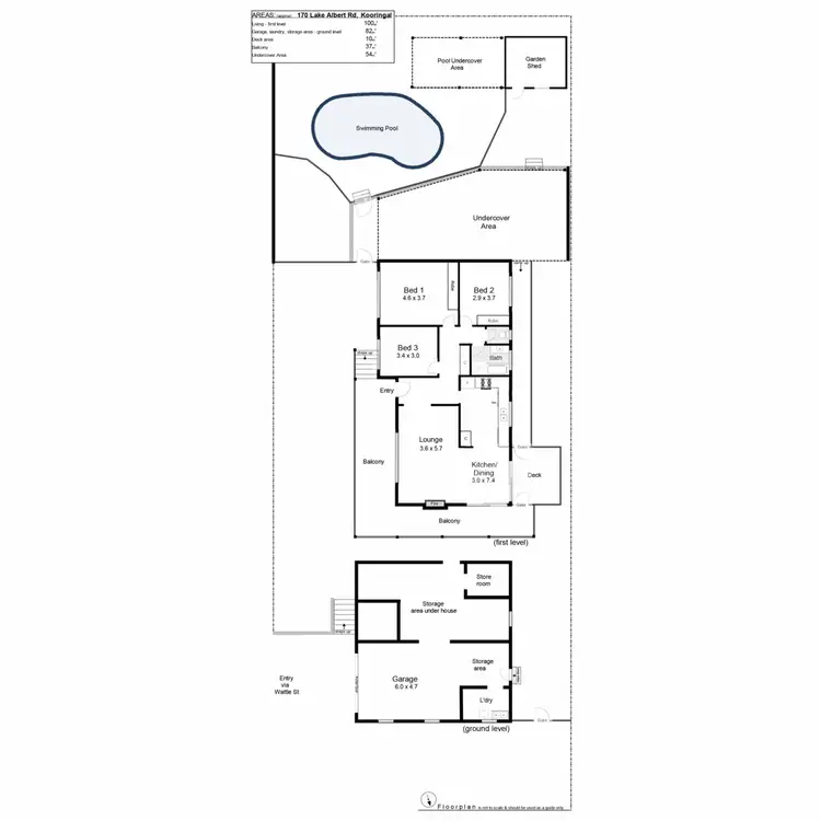 Floorplan of Homely house listing, 170 Lake Albert Road, Kooringal NSW 2650