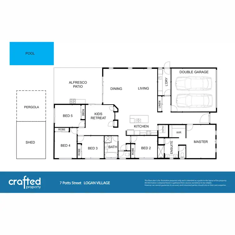 Floorplan of Homely house listing, 7 Potts Street, Logan Village QLD 4207
