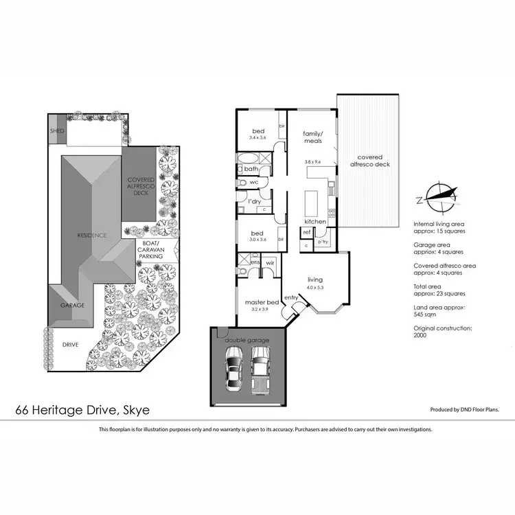 Floorplan of Homely house listing, 66 Heritage Drive, Skye VIC 3977