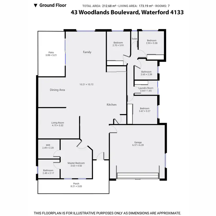 Floorplan of Homely house listing, 43 Woodlands Boulevard, Waterford QLD 4133