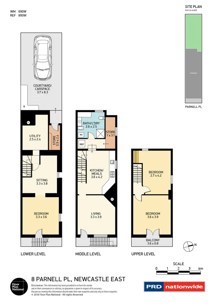 Floorplan of Homely house listing, 8 Parnell Place, Newcastle East NSW 2300