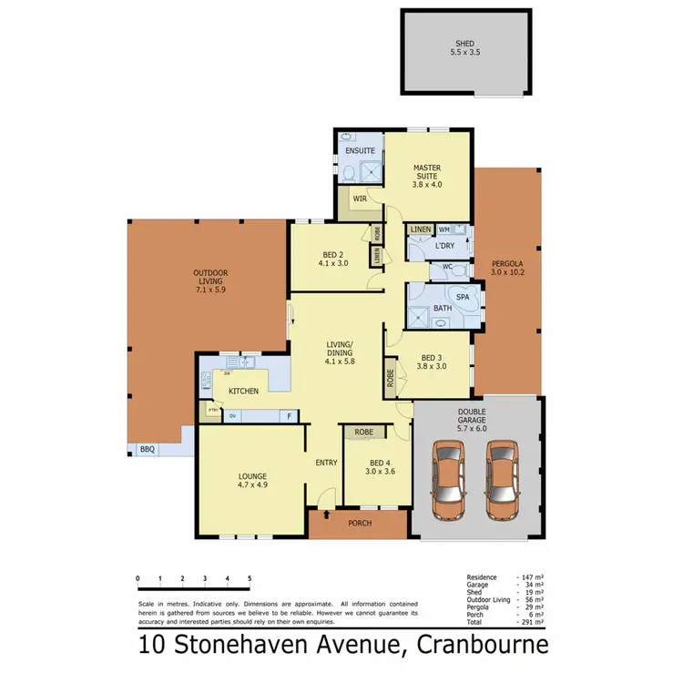 Floorplan of Homely house listing, 10 Stonehaven Avenue, Cranbourne VIC 3977