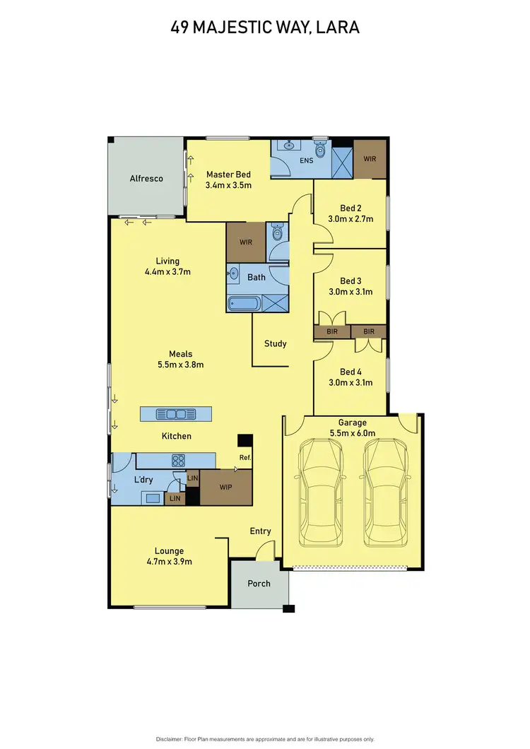 Floorplan of Homely house listing, 49 Majestic Way, Lara VIC 3212