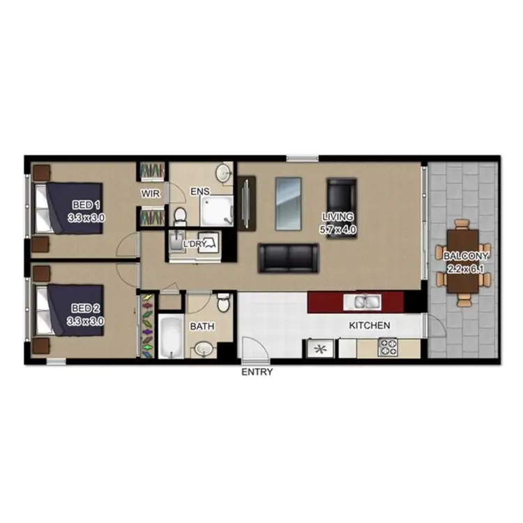 Floorplan of Homely apartment listing, 49/170 Leichhardt Street, Spring Hill QLD 4000