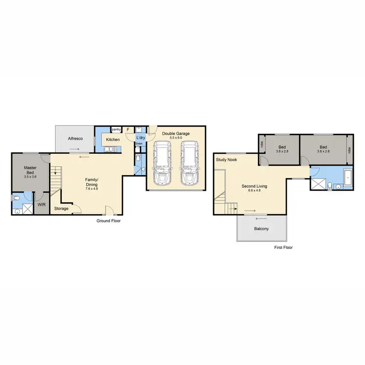Floorplan of Homely townhouse listing, 3/174 Dromana Parade, Safety Beach VIC 3936