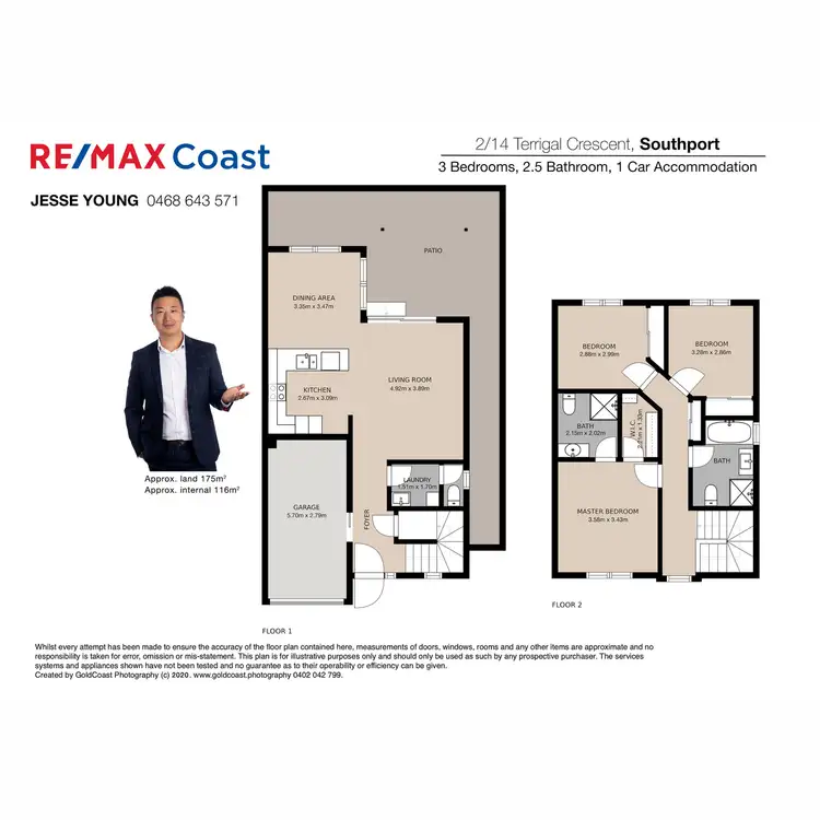 Floorplan of Homely townhouse listing, 2/14-16 Terrigal Crescent, Southport QLD 4215