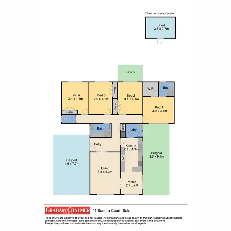 Floorplan of Homely house listing, 11 Sandra Court, Sale VIC 3850