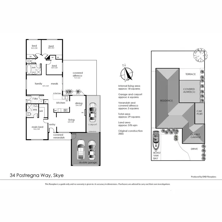 Floorplan of Homely house listing, 34 Postregna Way, Skye VIC 3977