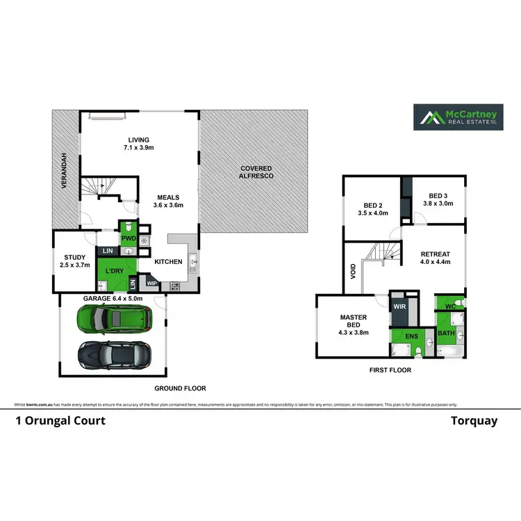 Floorplan of Homely house listing, 1 Orungal Court, Torquay VIC 3228