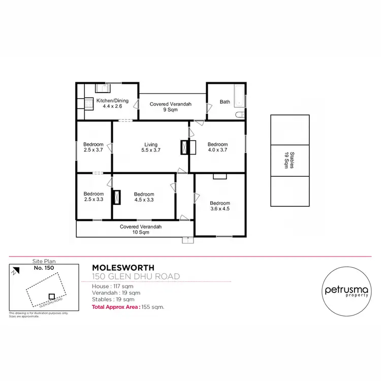Floorplan of Homely house listing, 150 Glen Dhu Road, Molesworth TAS 7140