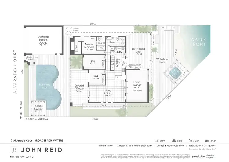 Floorplan of Homely house listing, 2 Alvarado Court, Broadbeach Waters QLD 4218