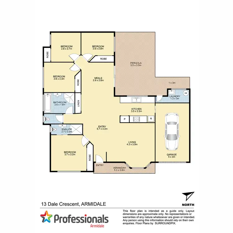 Floorplan of Homely house listing, 13 Dale Crescent, Armidale NSW 2350