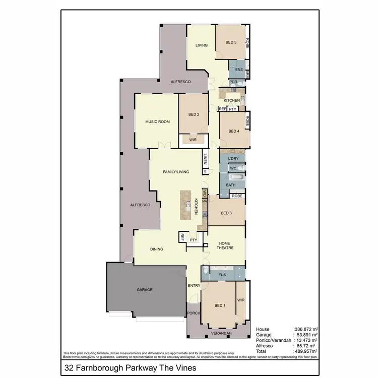 Floorplan of Homely house listing, 32 Farnborough Parkway, The Vines WA 6069