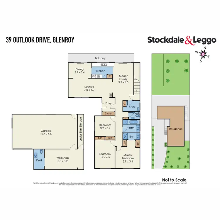 Floorplan of Homely house listing, 39 Outlook Drive, Glenroy VIC 3046