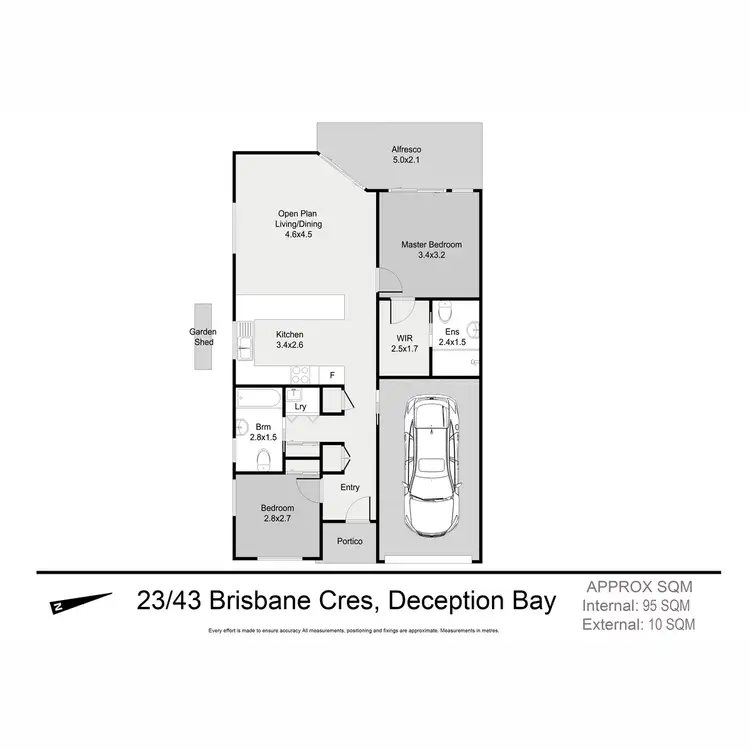 Floorplan of Homely unit listing, 23/43-55 Brisbane Crescent, Deception Bay QLD 4508