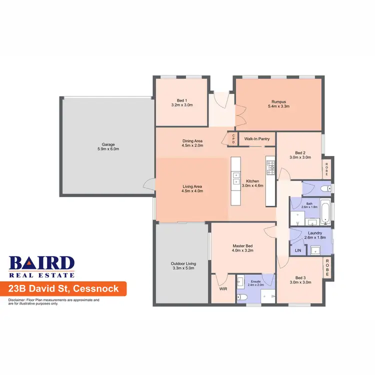 Floorplan of Homely house listing, 23B David Street, Cessnock NSW 2325