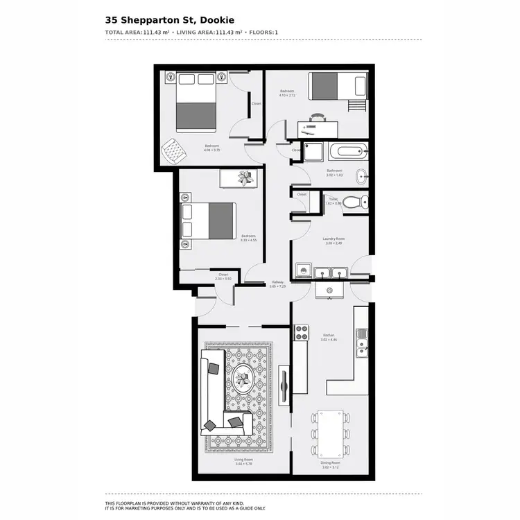Floorplan of Homely house listing, 35 Shepparton Street, Dookie VIC 3646