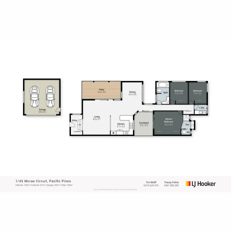 Floorplan of Homely house listing, 1/45 McRae Circuit, Pacific Pines QLD 4211