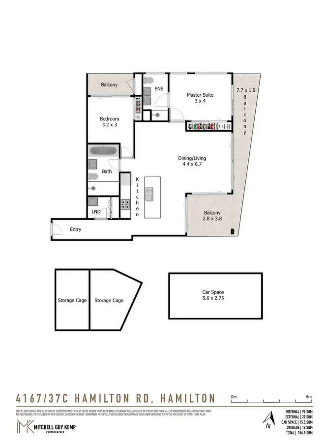 Floorplan of Homely apartment listing, 4167/37C Harbour Road, Hamilton QLD 4007
