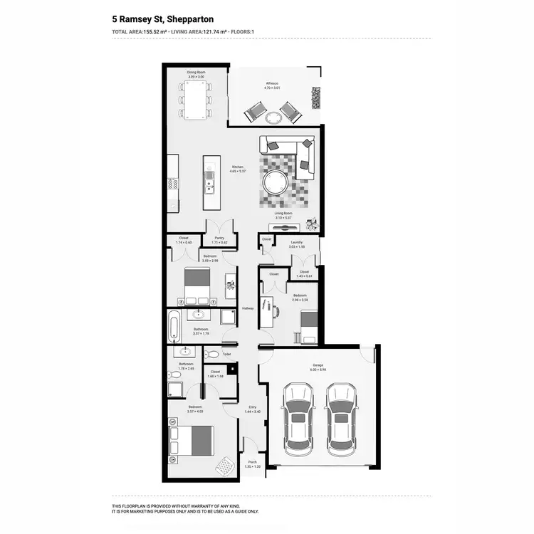 Floorplan of Homely house listing, 5 Ramsey Street, Shepparton VIC 3630