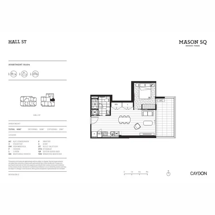 Floorplan of Homely apartment listing, 1104/40 Hall Street, Moonee Ponds VIC 3039