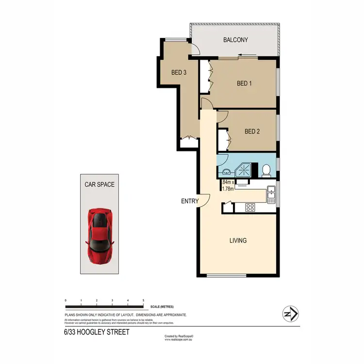 Floorplan of Homely apartment listing, 6/33 Hoogley Street, West End QLD 4101