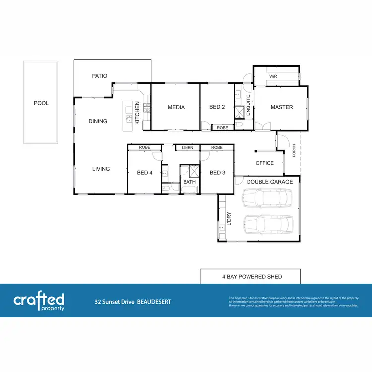 Floorplan of Homely house listing, 32 Sunset Drive, Beaudesert QLD 4285