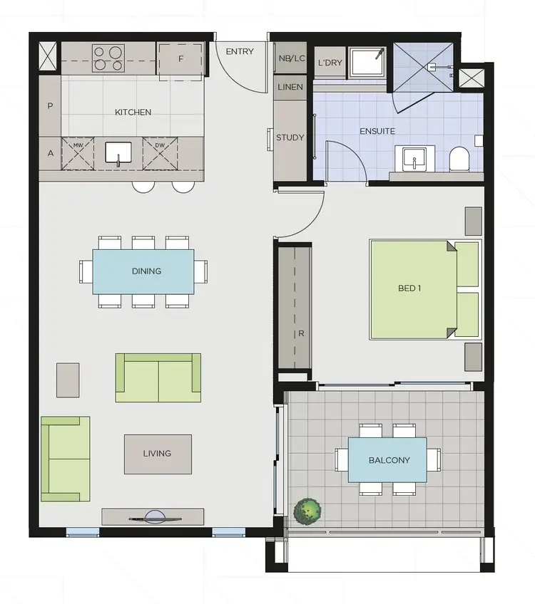 Floorplan of Homely apartment listing, 11/10 Hawksburn Road, Rivervale WA 6103
