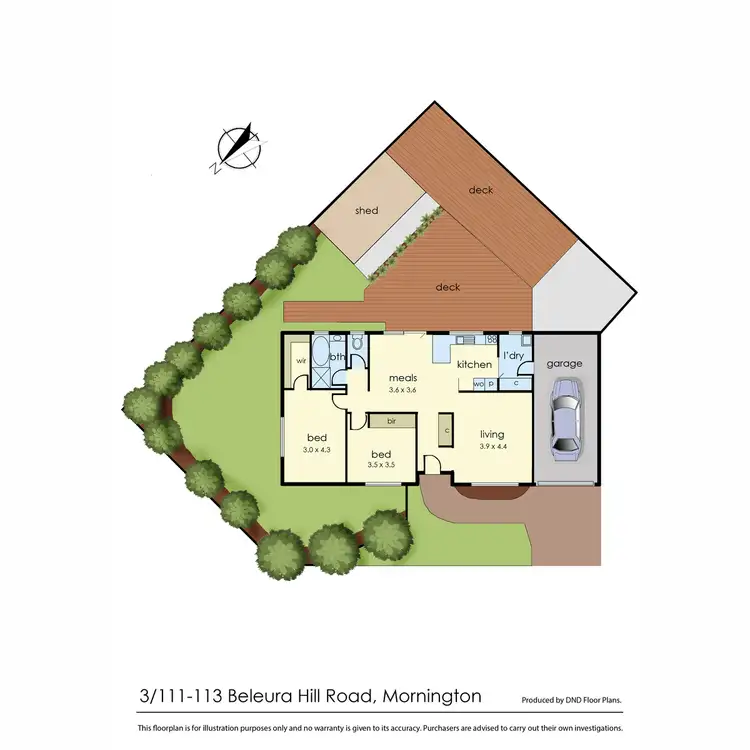 Floorplan of Homely unit listing, 3/111-113 Beleura Hill Road, Mornington VIC 3931