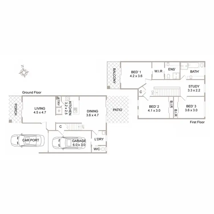 Floorplan of Homely townhouse listing, 9 Wild Ash Way, Thornleigh NSW 2120