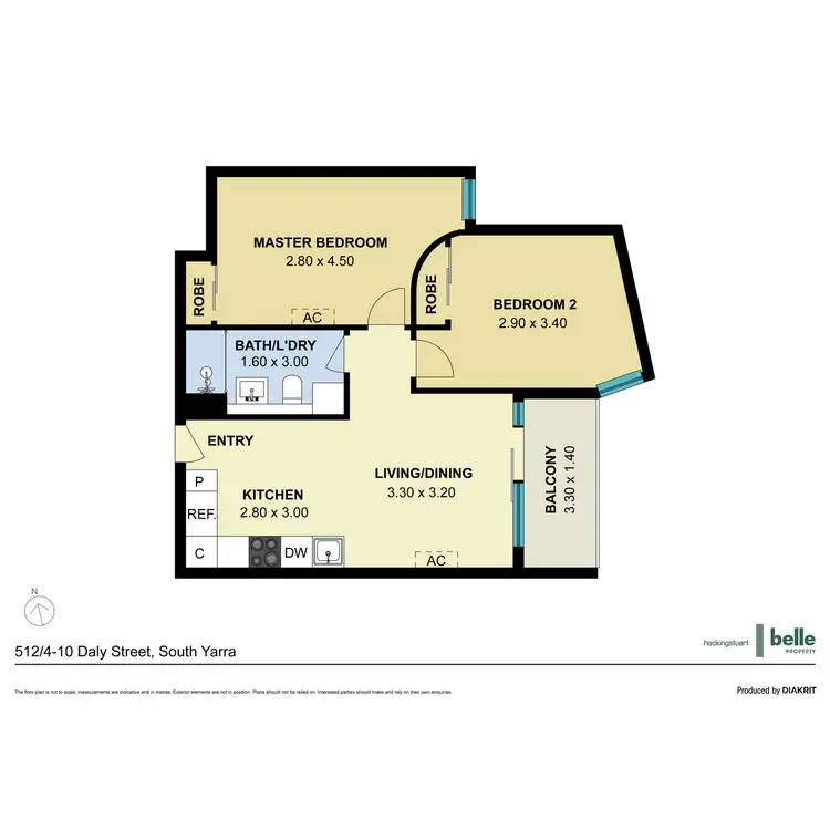 Floorplan of Homely apartment listing, 312/4-10 Daly Street, South Yarra VIC 3141
