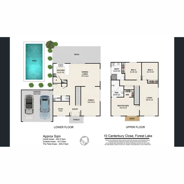 Floorplan of Homely house listing, 10 Canterbury Close, Forest Lake QLD 4078