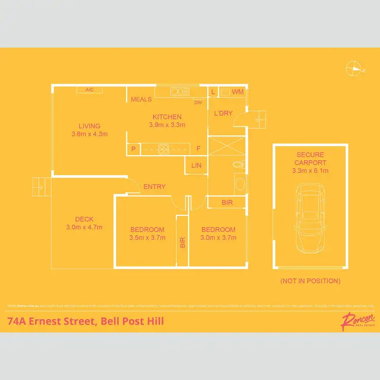 Floorplan of Homely house listing, 74A Ernest Street, Bell Post Hill VIC 3215