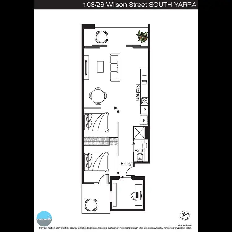 Floorplan of Homely apartment listing, 103/26 Wilson Street, South Yarra VIC 3141