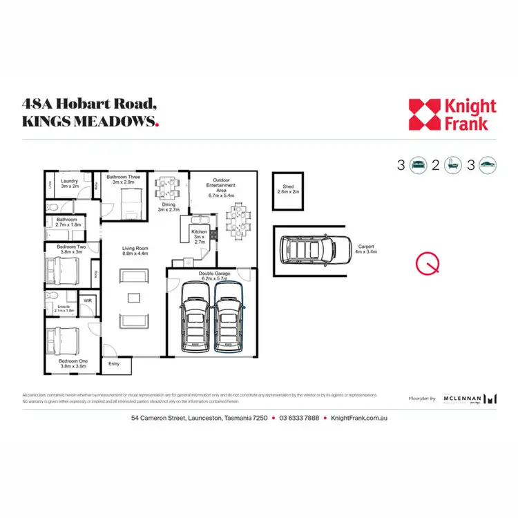 Floorplan of Homely house listing, 48A Hobart Road, Kings Meadows TAS 7249
