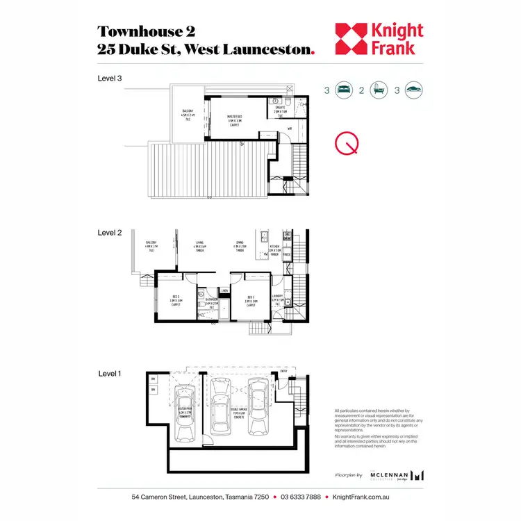 Floorplan of Homely townhouse listing, 2/25 Duke Street, West Launceston TAS 7250