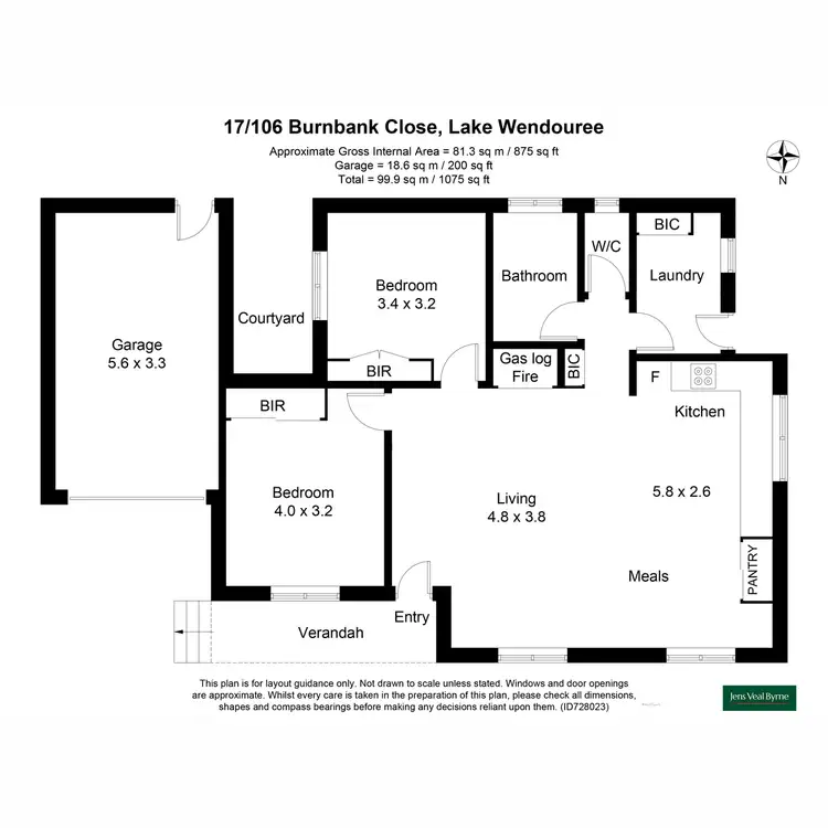 Floorplan of Homely townhouse listing, 17 Burnbank Close, Lake Wendouree VIC 3350