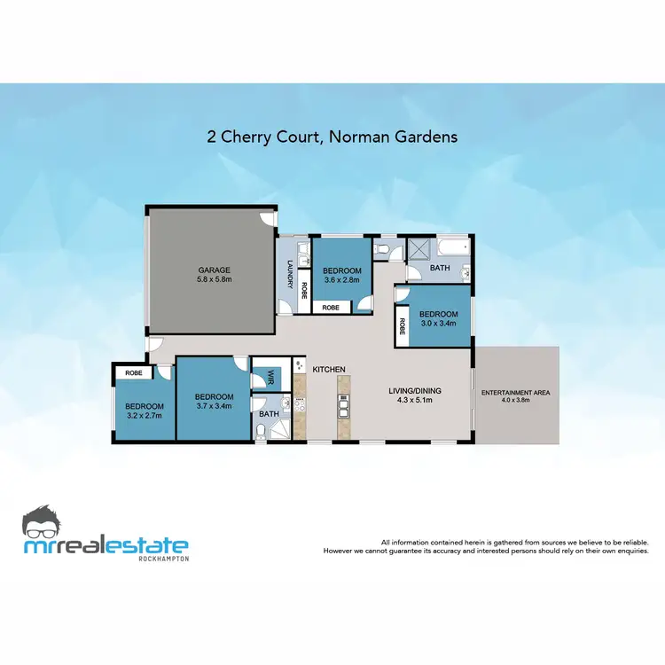 Floorplan of Homely house listing, 2 Cherry Court, Norman Gardens QLD 4701