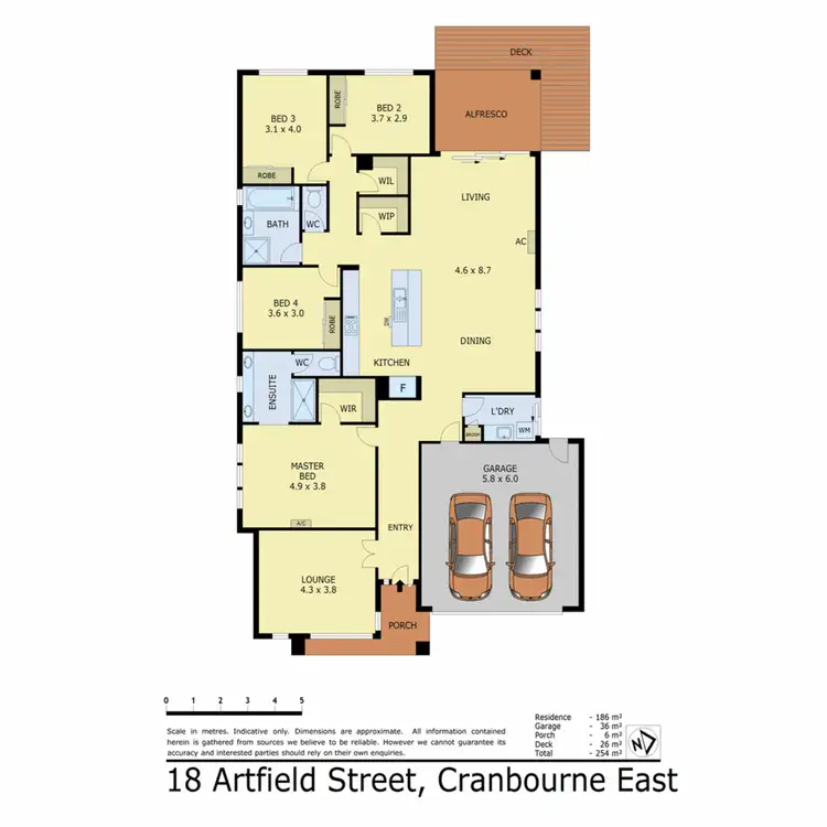 Floorplan of Homely house listing, 18 Artfield Street, Cranbourne East VIC 3977