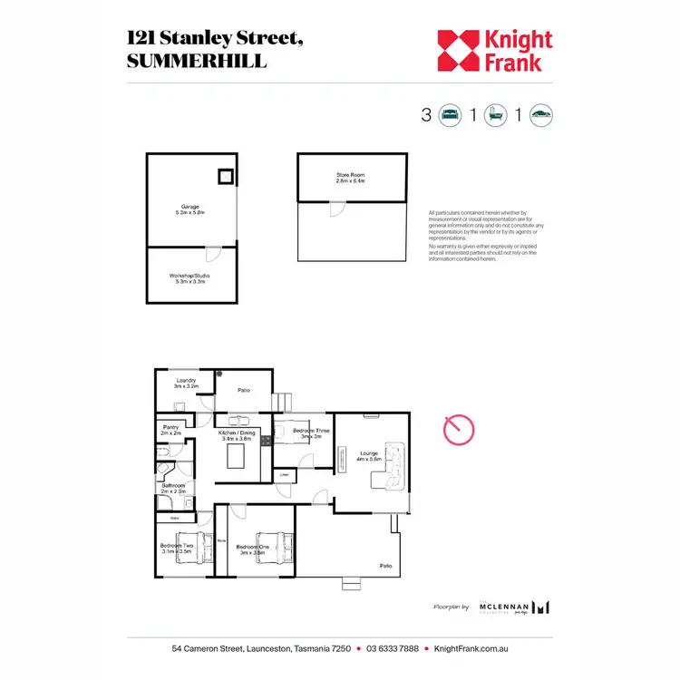 Floorplan of Homely house listing, 121 Stanley Street, Prospect TAS 7250