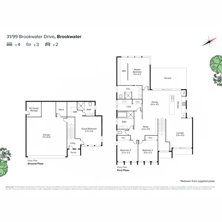 Floorplan of Homely townhouse listing, 31/99 Brookwater Drive, Brookwater QLD 4300