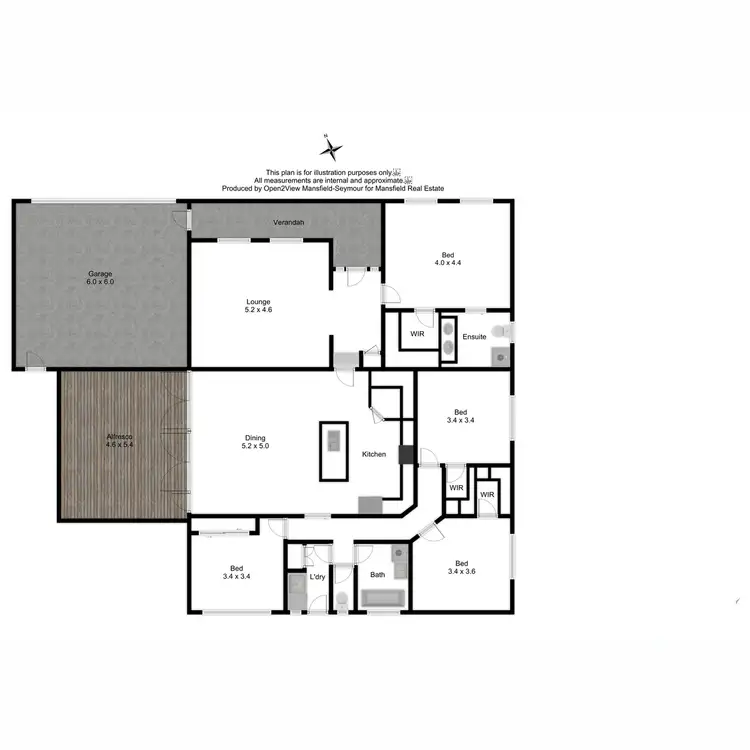 Floorplan of Homely house listing, 4 Oaksford Drive, Mansfield VIC 3722