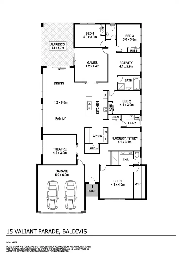 Floorplan of Homely house listing, 15 Valiant Parade, Baldivis WA 6171